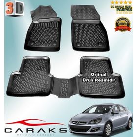 Caraks Opel Astra J Sedan 2019 Sonrası Son Kasa Siyah 4 Parça 3D Havuzlu Paspas