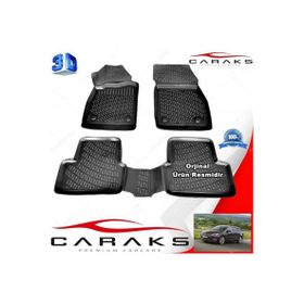 Caraks Opel Astra J STW 2012-2018 Arası Siyah 4 Parça 3D Havuzlu Paspas
