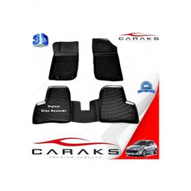 Caraks Peugeot 206 HB 1998-2012 Arası Siyah 4 Parça 3D Havuzlu Paspas
