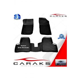 Caraks Peugeot 206 Sedan 1998-2012 Arası Siyah 4 Parça 3D Havuzlu Paspas