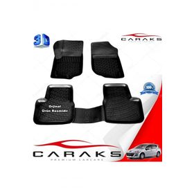 Caraks Peugeot 207 STW 2006-2012 Arası 4 Parça Siyah 3D Havuzlu Paspas