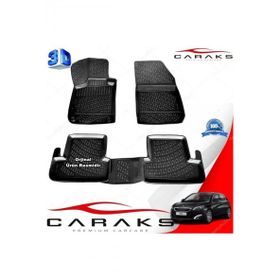 Caraks Peugeot 308 HB 2014-2020 Arası Siyah 4 Parça 3D Havuzlu Paspas