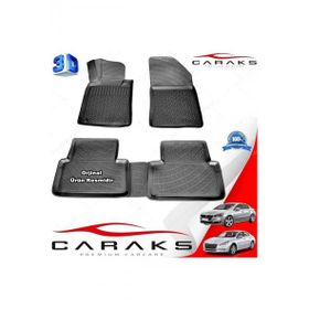 Caraks Peugeot 508 2011-2019 Arası Siyah 4 Parça 3D Havuzlu Paspas