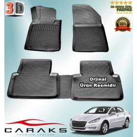 Caraks Peugeot 508 2011-2019 Arası Siyah 4 Parça 3D Havuzlu Paspas