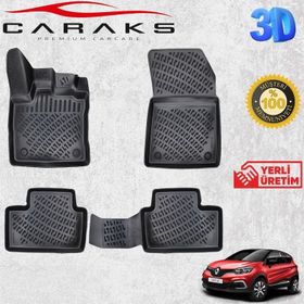 Caraks Renault Captur 2021 Sonrası Siyah 3D Havuzlu Paspas