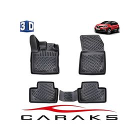 Caraks Renault Captur 2021 Sonrası Siyah 3D Havuzlu Paspas