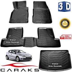 Caraks Renault Megane 3 HB 2010-2016 3D Bagaj Havuzu ve Havuzlu Paspas