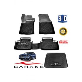Caraks Renault Megane 4 HB 2016 Sonrası 3D Bagaj Havuzu ve Havuzlu Paspas