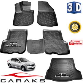 Caraks Renault Symbol 2013 Sonrası 3D Bagaj Havuzu ve Havuzlu Paspas