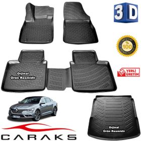 Caraks Renault Talisman 2016-2021 3D Bagaj Havuzu ve Havuzlu Paspas