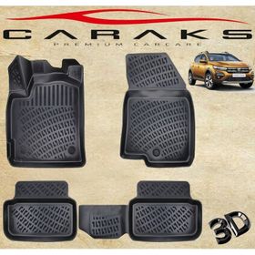 Caraks Stepway Comfort 2020 Sonrası Siyah 3D Havuzlu Paspas