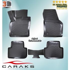 Caraks Tiguan 2019 Sonrası Siyah 3D Havuzlu Paspas