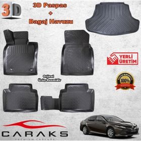 Caraks Toyota Camry 2019 Sonrası 3D Bagaj Havuzu ve Havuzlu Paspas