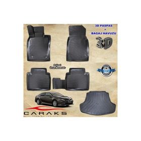 Caraks Toyota Camry 2019 Sonrası 3D Bagaj Havuzu ve Havuzlu Paspas
