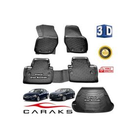Caraks Volvo S60 2011-2019 Arası 3D Bagaj Havuzu ve Havuzlu Paspas