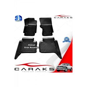 Caraks VW Amarok 2013-2020 Arası Siyah 4 Parça 3D Havuzlu Paspas