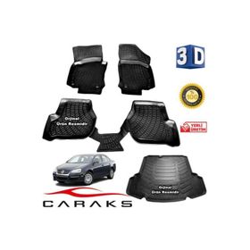 Caraks VW Jetta 2005-2010 Arası 3D Bagaj Havuzu ve Havuzlu Paspas