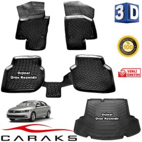 Caraks VW Jetta Cepli 2015-2019 Arası 3D Bagaj Havuzu ve Havuzlu Paspas