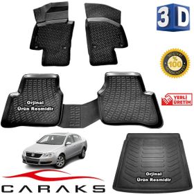 Caraks VW Passat B6 2005-2011 Arası 3D Bagaj Havuzu ve Havuzlu Paspas