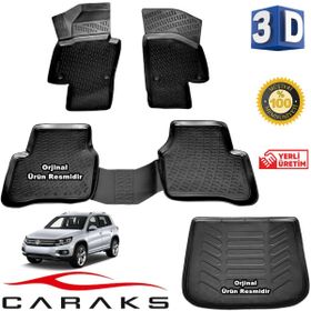 Caraks VW Tiguan 2007-2015 Arası 3D Bagaj Havuzu ve Havuzlu Paspas