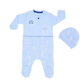 Caramell TE5761 Mavi 0-3 Ay Bebek Tulumu