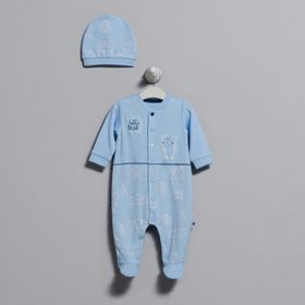 Caramell TE5761 Mavi 0-3 Ay Bebek Tulumu