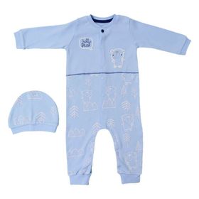 Caramell TE5761P Mavi 6-9 Ay Bebek Tulumu