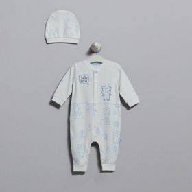 Caramell TE5761P Mavi 6-9 Ay Bebek Tulumu