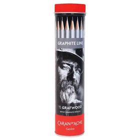 Caran Dache 107151 15'li Graphite Line Grafwood Kalem Seti
