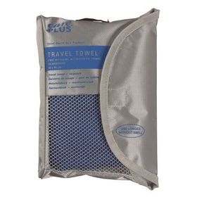 Care Plus Hijyenik Mikrofiber Çantalı Mavi 40x80 cm Kamp Havlusu