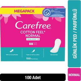 Carefree Cotton Feel Normal Parfümlü 100'lü Günlük Ped
