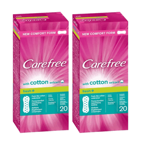 Carefree Cotton Fresh Parfümsüz 2x20'li Günlük Ped