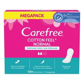 Carefree Cotton Normal Parfümsüz 100'lü Günlük Ped