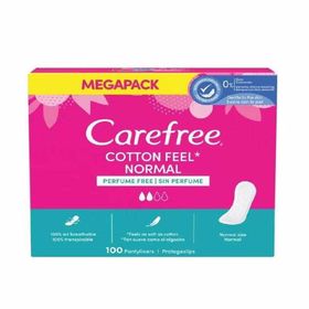 Carefree Cotton Normal Parfümsüz 100'lü Günlük Ped