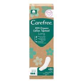 Carefree Organic Cotton Topsheet Uzun 24'lü Günlük Ped