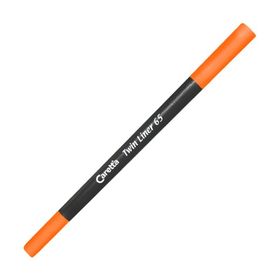Caretta 65-08 0.4-1 Turuncu Çift Uçlu Keçeli Kalem