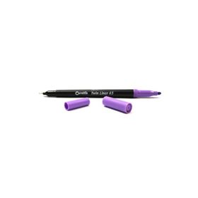 Caretta CT-65-44 Mor Çift Uçlu Keçeli-Fosforlu Kalem