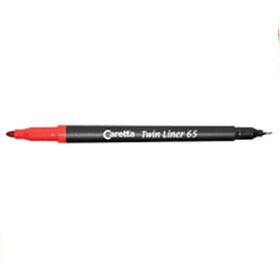 Caretta Twin Liner 65 Fosforlu Mor 10'lu Çift Uçlu Keçe Uç Kalem