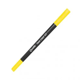 Caretta Twinliner 0.4 mm-1.0 mm Sarı Çift Uçlu Keçeli Kalem