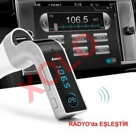 CARG7 Fm Transmitter Micro SD USB Girişli Aux Bluetooth Araç Kiti