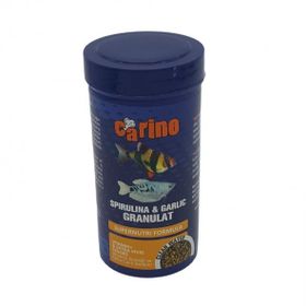 Carino Spirulina & Garlic Granulat Sarımsaklı 250 ml Balık Yemi