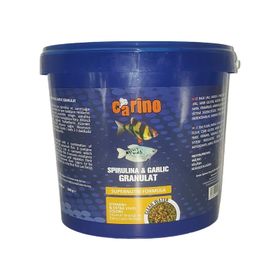 Carino Spirulina & Garlic Granulat Sarımsaklı 3 kg Kova Balık Yemi
