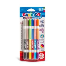 Carioca 12'li 24 Renk Bicolor Süper Yikanabilir Çift Uçlu Keçeli Boya Kalemi
