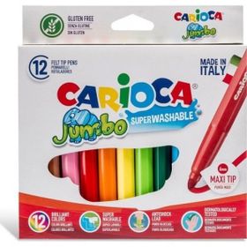 Carioca 12'li Baby Jumbo Süper Yıkanabilir Keçeli Boya Kalemi