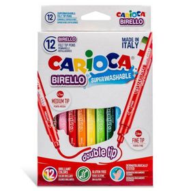 Carioca 12'li Bırello Süper Yıkanabilir Çift Taraflı Keçeli Boya Kalemi