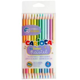 Carioca 12'li Çift Taraflı 24 Pastel Renk Kuru Boya Kalemi
