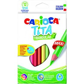 Carioca 12'li Tita Maxi Üçgen Kuru Boya Kalemi
