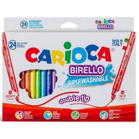 Carioca 24'lü Birello Süper Yikanabilir Çift Tarafli Keçeli Boya Kalemi