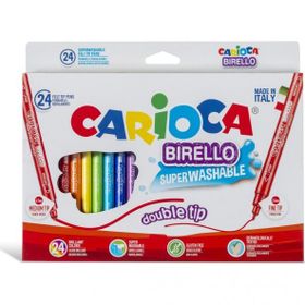 Carioca 24'lü Birello Süper Yikanabilir Çift Tarafli Keçeli Boya Kalemi