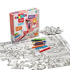 Carioca 35 Parça Boyanabilir Büyülü Prenses Çift Taraflı Puzzle
